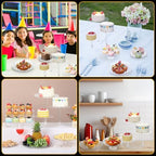 6 Pcs Acrylic Dessert Stand Set Tiered Tray Holder, Vintage Style - Image 4