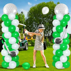 Soulchen 2 Set Golf Balloon Column Stand Kit, Green White - Image 3
