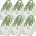 HunnmingRe 30 Pcs Sage Green Floral Gift Bags Floral Gifts Bag with Handles Bulk Wedding Bridal Shower Party Favor Non Woven Reusable Tote for Women Baby Shower Birthday Tea Fall Party Supplies by HunnmingRe