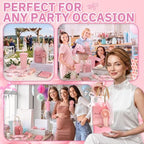 62Pcs Baby Shower Prizes for Guest Winners Handheld Fan Party Favor Set Thank You Gift with Plastic Tumbler,Notebooks,Hair Claw Gift Bags for Party Game Wedding Bridal Shower Favors (Pink, 6 Sets) - Image 7