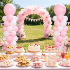 2‑Set Macaron Pink White Balloon Column Kit for Birthday Baby Shower Party - Image 4