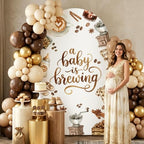 Serencatcher 7.2ft A Baby is Brewing Arch Backdrop Cover - Image 4