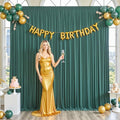 10ft x 7ft Hunter Green Backdrop Curtain for Parties Dark Green Wrinkle Free Backdrop Drapes Panels for Baby Shower Birthday Party Photo Photography Polyester Fabric Background Decoration by Suppromo