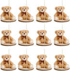 Canlierr 12 Set Bear Centerpieces Khaki, 23-26in Wooden Rounds with Stick by Canlierr