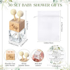 Hoolerry 30 Sets Baby Shower Gifts for Guest Car Air Freshener, Eucalyptus - Image 2