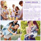 6 Sets Bottle Chug Baby Shower Games Juegos Para Plastic Baby Bottles Bibs Disposable Diapers Gender Reveal Games Baby Changing Diaper Race Game Decoration (Purple) - Image 6