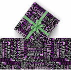 AOFUN Custom Name Gift Custom Name Gift Wrapping Paper Custom Name Gift Wrapping Paper Cute Wrapping Paper Custom Gift Wrapping Paper 3 Rolls 58"" x 23"", Style 18 - Image 2