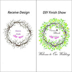 DIY Fingerprint Signature Sign in Book Customized Lovebirds Branches Wedding Guest Book Alternatives with Ink Pad for Wedding Party Decorations-60x80cm - Image 3