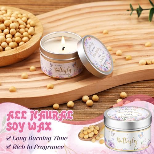 Threlaco 50 Pcs Baby Shower Candles, Party Favors, Flower and Butterfly - Image 2