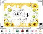 Trykid 15x10ft Sunflower Baby Shower Photography Backdrop A Little Honey is on The Way Honeycomb Yellow Floral Background Gender Reveal Party Decoration Photoshoot Studio Props Fabric - Image 3