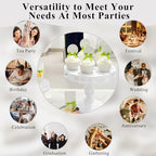 Set of 9 Cake Stands Metal Cupcake Stand Set Multiple Styles Candy Fruit Display Tower Dessert Plate Cake Serving Tray for Birthday Party Wedding Anniversary Baby Shower Engagement (White) - Image 4