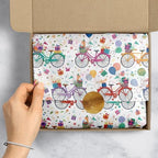 Jillson & Roberts 20" x 30" Printed Gift Tissue, Birthday Bicycles (48 Folded Sheets) - Image 4