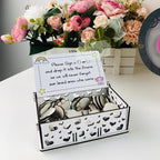 Elephant Baby Shower Guest Book Alternative Drop Box Frame Wood Girl Pink - Image 4