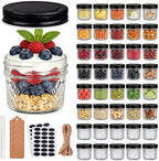 QAPPDA 40 Pack 4oz Crystal Mini Mason Jars With lids, Small Spice Jars by QAPPDA