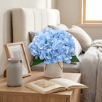 Set of 6 Artificial Flower Table Centerpieces (Light Blue, 6 X Flower Table Centerpieces) - Image 5