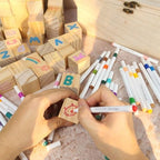 98 Pcs Baby Shower Games Sign Kit, Wooden Blocks to Decorate - Image 5