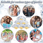 Briwooody 30 Set Blue Floral Hand Folding Fans with Organza Bags Bulk Chinoiserie Wedding Favors for Guests Blue and White Paper Fan for Bridal Shower Supplies Bridesmaid Gifts Party Decorations - Image 6