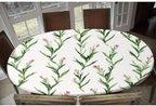 Blooming Beautiful Stars Print Oval Tablecloth Waterproof & Stain Resistant Elastic for Bridal Shower Engagement Housewarming Wedding Fits for 48" x 68" Oval Table - Image 6