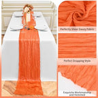 24 Pack Orange 10Ft Cheesecloth Table Runner - Image 3