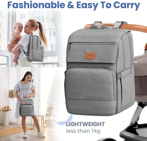 Baby Diaper Bag Backpack - Baby Bags for Boys & Girls, Large Waterproof Diaper Backpack - Baby Shower Gifts & Registry Must Haves - Travel Diaper Bags with Changing Pad & Back Zipper - Baby Boy Stuff - Image 6