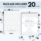 Custom Baby Shower Invites Twinkle Baby Boy Shower Invitations 20 5x7 Personalized Little Star Invites With Envelopes - Unique Blue and Silver Star Baby Shower Cards - Image 4