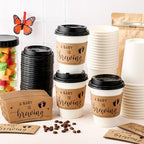 Jingmore a Babys Is Brewing Coffee Cup Baby Shower, White, 50 Sets - Image 4