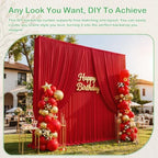 10ftx14ft Red Backdrop Curtain for Wedding Parties - Image 3