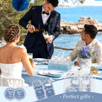 50 Set Wedding Favors for Guests Cielito Lindo Party Favors Blue Fridge Magnet Bottle Opener Thanks Cards with Organza Bags Wedding Thank You Gifts Bulk for Bridal Baby Shower Decorations - Image 6