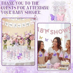 Loopeer 24 Sets Butterfly Baby Shower Favors for Guests Butterfly Soap Gifts Purple Party Favors with Thank You Cards Organza Bag for Gender Reveal Baptism Decorations Wedding Bridal Return Gift - Image 5