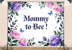 Mommy to Bee Backdrop Cake Studio Props Honey Comb Floral Photography Background Baby Shower A Little Honey is on the Way Party Decorations Photo Studio Props 8X8ft Fabric - Image 3