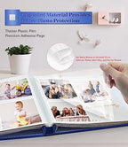 Artfeel Photo Album Self Adhesive Scrapbook Album for 3x5 4x6 5x7 8x10 Pictures, 60 Pages Linen Cover with Display Window DIY Photo Book,Ideal Gifts for Family Travel Wedding Baby - Image 3