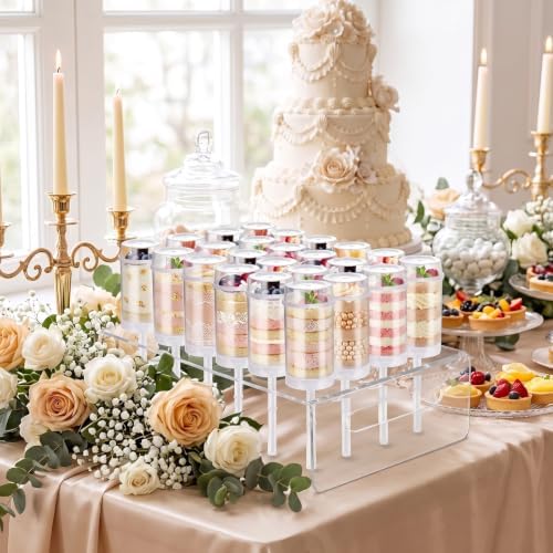 Geetery 50 Pcs Push Cake Pop Containers and 2 Pcs 24 Hole Cake Pop Stand - Image 4