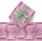 AOFUN Wrapping Paper For Men Gift Wrap Funny Personalized Gift Custom Wrapping Paper With Name Text Gift for Mother Father Day Birthday Christmas Day 5 Rolls 58" x 23" - Image 2