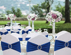 50 Pack Royal Blue Chair Sashes, Blue Chair Bands with Buckle Slider, Chair Bows for Party Wedding Birthday Decor - Image 3