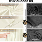 10x10FT Backdrop Curtains with Rod Pockets - Wrinkle Free Photo Stage Backdrop 2 Panels Curtains Drapes for Photography Wedding Party Baby Shower Decorations (Beige) - Image 5