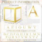 Thyle 12 Pcs Baby Balloon Boxes with 99 Letters for Baby Shower, Gold - Image 2