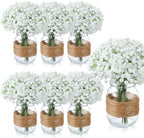 43 Pcs/ 6 Set Babybreath Mason Jar Table Centerpiece Mason Jar Vases by Yuxung