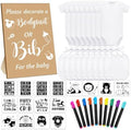 Chuarry 43 Pcs Baby Shower Kit, 8 Onesies 8 Bibs Markers 16 Stencils by Chuarry