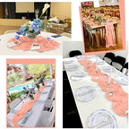 24 Pack Coral Table Runner 10Ft Cheesecloth Table Runner Rustic Gauze Table Runners Romantic Long Sheer Fabric Cheese Cloth Table Runners for Wedding Party Bridal Baby Shower - Image 6
