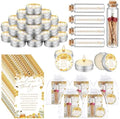 MTLEE 24 Sets Bee Baby Shower Favors for Guest Bulk Including Lavender Scented Candles and Empty Matches Jars with Cork Top Thank You Cards and Organza Bags for Baby Shower Party Souvenir by MTLEE