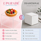 6 Pcs Food Risers for Display Party Buffet Riser Clear(4",4",5",6",7",8") - Image 5