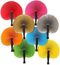 24 Pieces Multicolor Round Paper Fans by Bestage