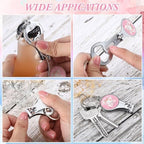 50 Sets Bottle Openers Baby Shower Return Favors for Guest Nail Clipper Bottle Opener Decorations with Thank You Tags Organza Bags for Baby Shower Gender Revel Party Souvenirs(Elephant) - Image 4
