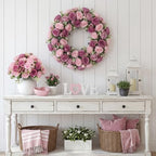 Geosar 24 Bundles Artificial Peonies Flowers,Russet Red,Light Pink - Image 6