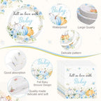 Ceenna Fall Little Pumpkin Baby Shower Party Supply Decoration for 50, Blue - Image 3