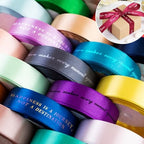 Personalized Ribbon Wedding Favor,Custom Ribbons with Text for Weddings Gift Wrapping Ribbons,Satin Ribbon for Gifts Package (Multicolor, 100 Yards) - Image 4