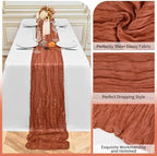 24 Pack Terracotta 10Ft Cheesecloth Table Runner - Image 3