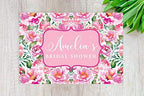 Andaz Press Custom Personalized Disposable Paper Placemats, 12 x 18 Inch, Set of 25, Custom Bridal Shower Pink Peonies Floral, Tableware, Dining, Tabletop, Table Setting for Wedding, Bridal Shower - Image 2