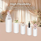 5 Pcs White Round Cylinder Cake Stand Set Metal Dessert Display Risers - Image 5