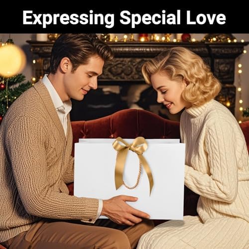 EUSOAR Gift Bags with Ribbon, 50pcs 16"x6"x12" Thank You Paper Bags with Bow Ribbon Handle, Perfect for Wedding, Baby Shower, Birthday, Anniversary, Holiday Party - Image 5